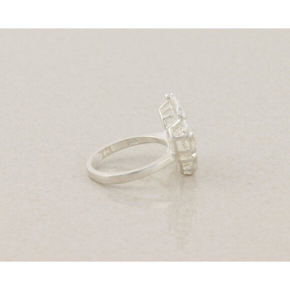 Sterling Silver Cubic Zirconia Butterfly Ring Size 7 1/4 - Picture 7 of 8